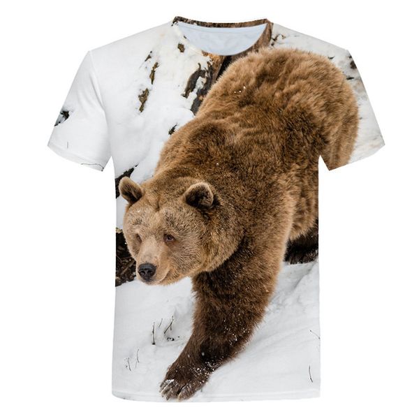 

cool animal printed bear russia 3d print shirts oversized anime oversized men clothing