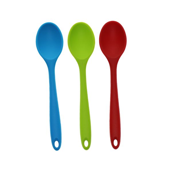 

3pcs silicone ladle soup spoon non-stick cooking accs kitchen utensil