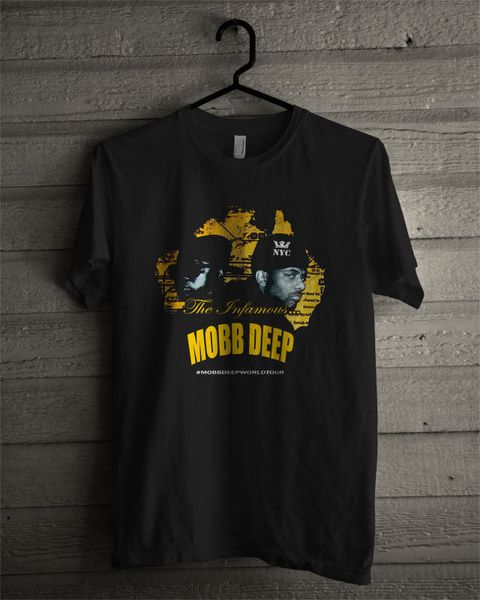 

new the infamous mobb deep down under tour 2020 t-shirt rare reprint brand t shirt men 2020 fashion tee plus size