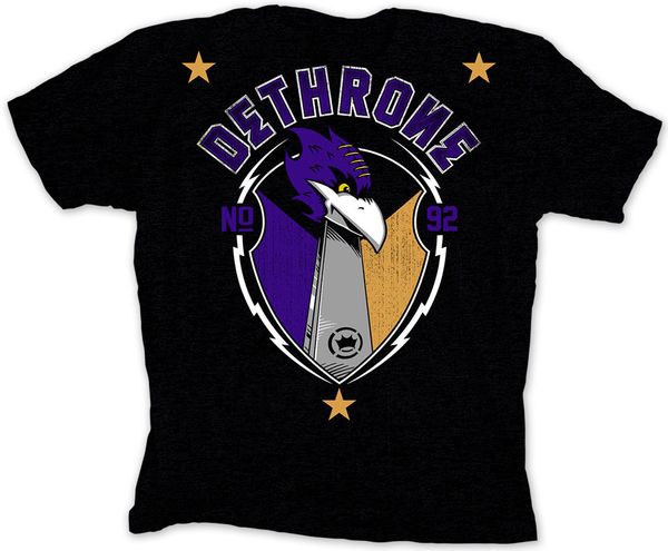 

dethrone the trophy t-shirt - black o neck short sleeves boy cotton shirts