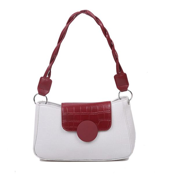 

retro small bag women 2020 new fashion underarm bag baguette messenger shoulder leather handbags for women's