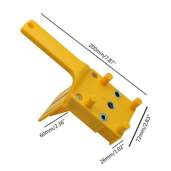 

wood doweling jig abs handheld pocket hole jig 6/8/10mm drill bit hole puncher m0xd