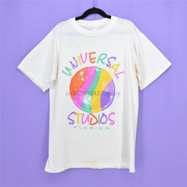 

universal studios florida vintage 80s t shirt jerzees usa lightly trashed small retro tee shirt