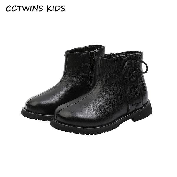 

cctwins kids boots 2020 autumn shoes children fashion boots baby shoes girl brand black student leather fb1852, Black;grey