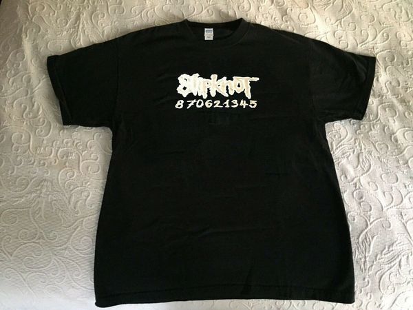 

slipknot vintage black t-shirt metal rare hip hop novelty t shirts men's brand clothing tee