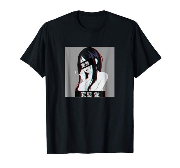 

hentai japanese otaku t-shirt 2020 fashion tees street wear t shirt solid color short sleeve