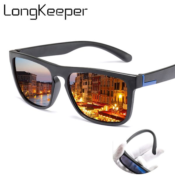 

men polarized tr90 sunglasses vintage anti-uv driving driver black goggles eyewear rectangle shades men oculos masculino male, White;black