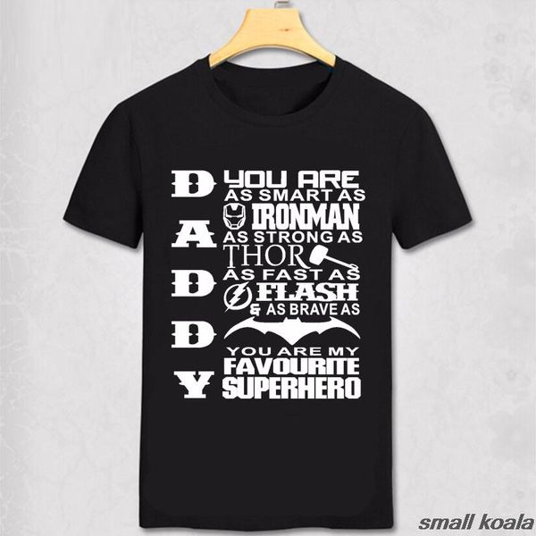 

daddy t shirt as iron man thor flash batman superman father's day gift shirt funny tee father birthday gift t-shirt