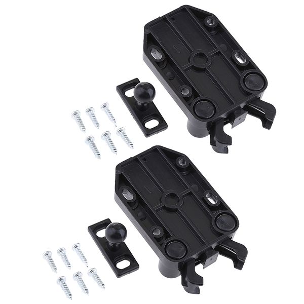 

2 pieces push to open catch latch for door drawer cabinet cupboard black