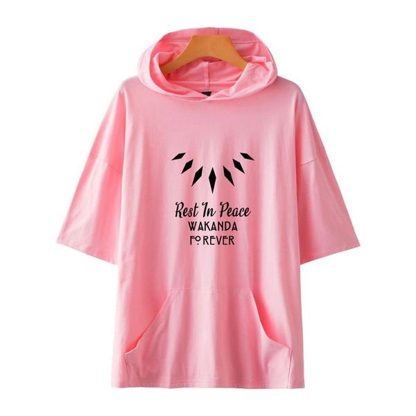 

panther wakanda forever man t-shirts fashion trend wakanda pattern hooded tee designer female short sleeve loose casual pullover tshirt, White;black