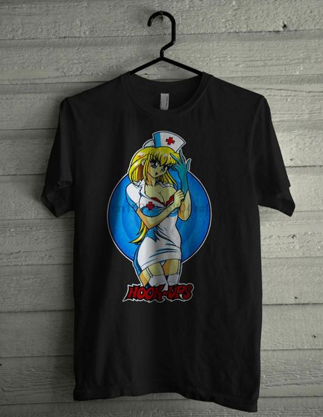 

limited rare 5529-vintage hook ups nurse anime skateboard t shirt size s-5xl