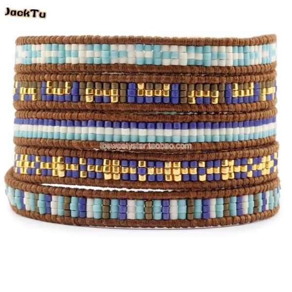 

смешанные семена цветов импорт бисер браслет кожа обертывание для женщины, Golden;silver