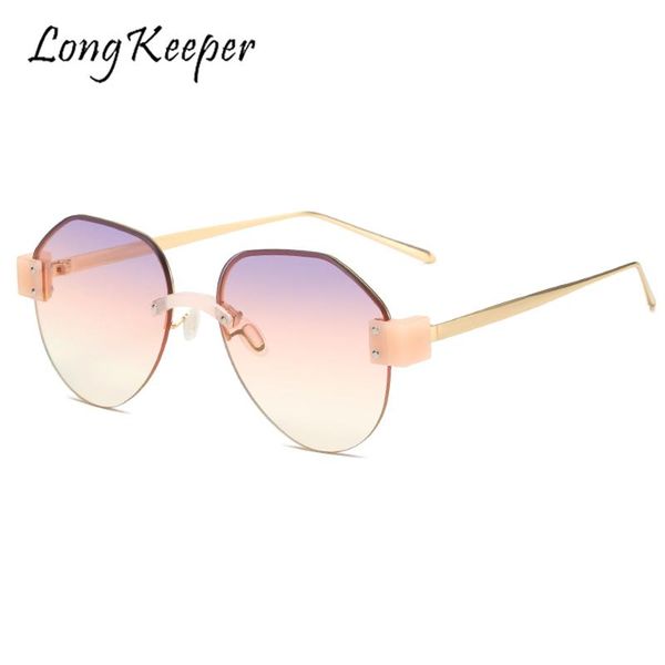 

sunglasses vintage rimless women 2021 fashion gradient sun glasses purple shades for summer oculos, White;black