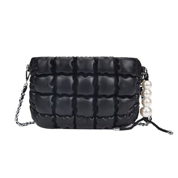 

2020 simple and soft fashion pu leather pearl women shoulder bag handbag crossbody bag purses female tote clutch pouch