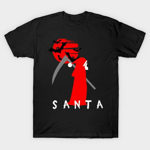 

halloween santa god of death parody funny costume black t-shirt s-3xl diy prited tee shirt