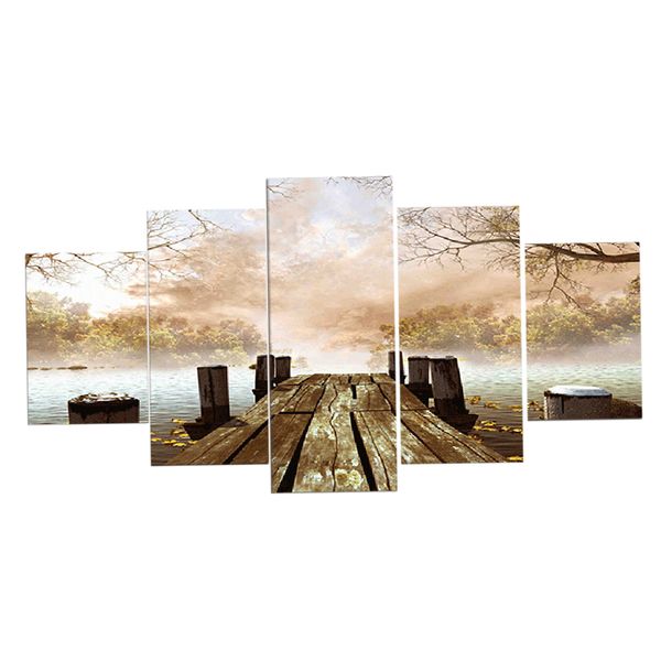 

5 panels self-adhesive modern large home wall decor art oil painting pvc picture print unframed