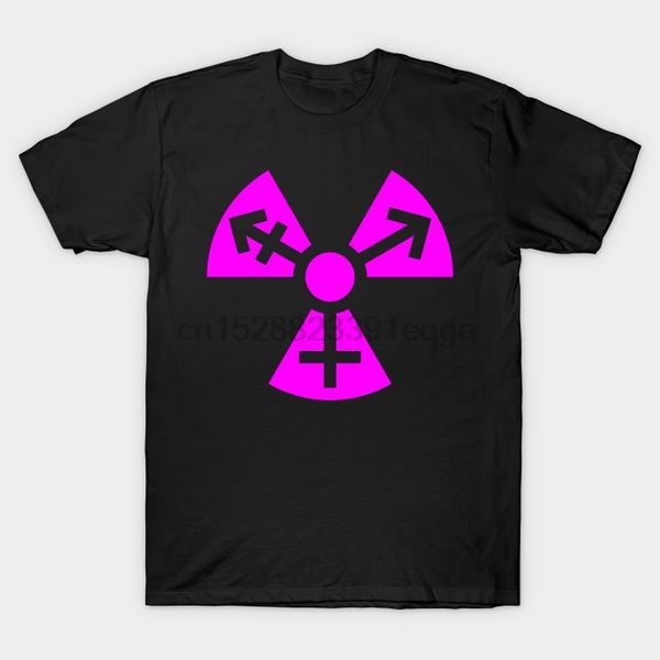 

men short sleeve tshirt trans radiation fuchsia( ish) transgender t shirt women t-shirt