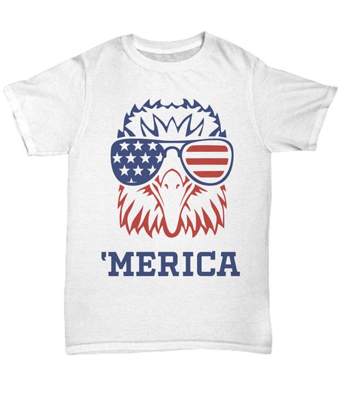 

merica 4th of july bald eagle patriotic t-shirt usa american flag tee fitness tee shirt