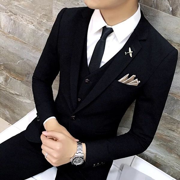 

men black gold tuxedo men suit black 3 pieces mens formal suits costume homme wedding suits for mens, White;black