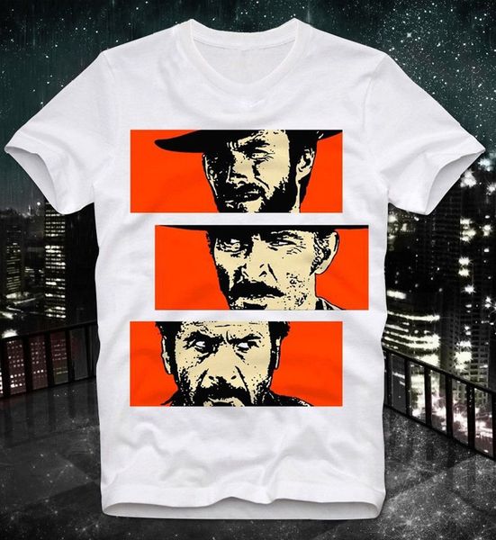 

summer 2019 100% cotton normal the good bad ugly elint eastwood cult western movie retro vintage white custom design shirts