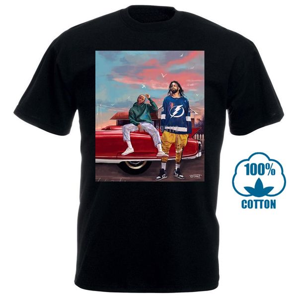 

j cole & kendrick lamar t shirt black cotton men s 6xl us supplier