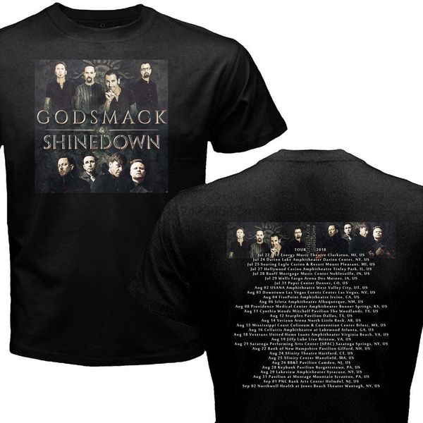

shinedown with tour dates 2018 black shirt size smlxl2xl3xl by nk