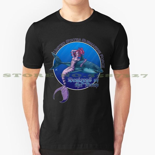 

us submarine force : denizens of the deep black white tshirt for men women