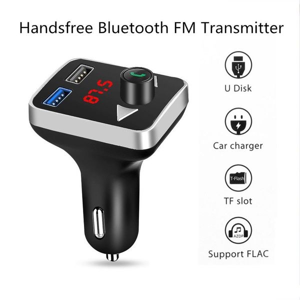 

new stereo car fm transmitter bluetooth hands-automobile mp3 with dual usb car charger mp3