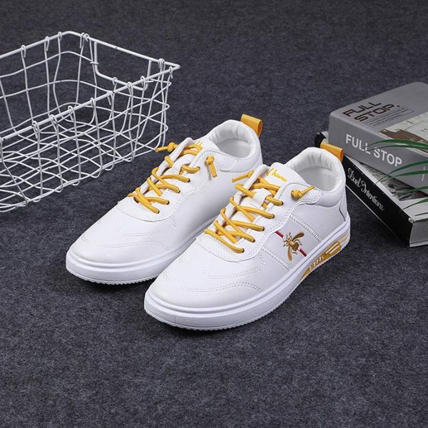 

men's shoes trend casual shoes breathable sports lace-up rubber lightweight zapatos hombre wear-resistant flat, Black