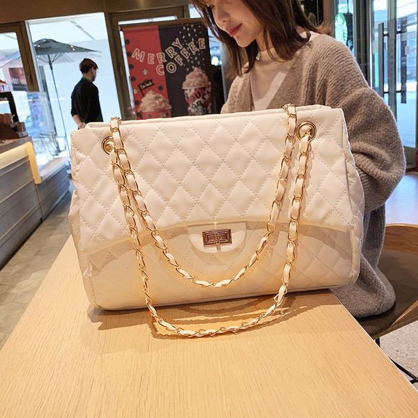 

luxury handbags women bags designer high capacity girl crossbody bag leather diamond lattice chain fashion women's shoulder bags