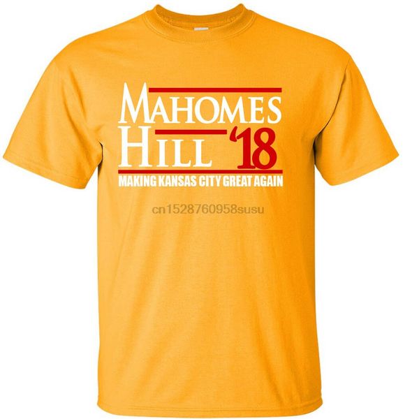 

gold patrick mahomes iii tyreek hill 18chiefs t-shirt