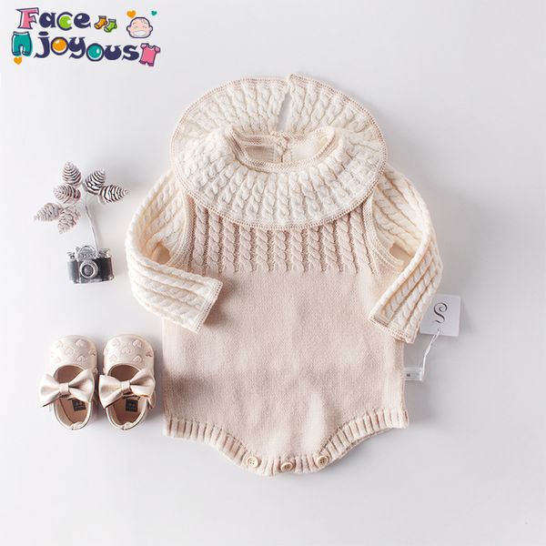 

2020 зимних девушки свитер костюма нового вязание одежда пуловер девочка свитер осень девочка вязать жилет ползунки одежда set, White