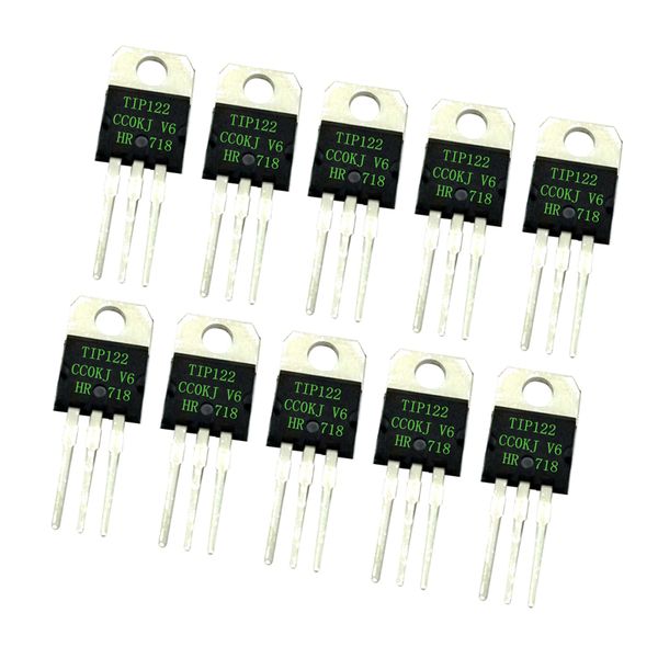 

10pcs tip122 darlington transistor semiconductor device 5a/100v npn