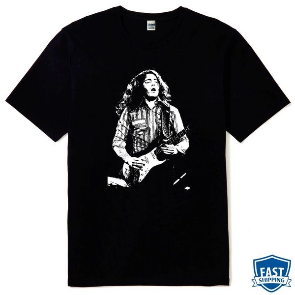 

new rory gallagher blues and rock guitar legend t shirt black sizes s - 2xl