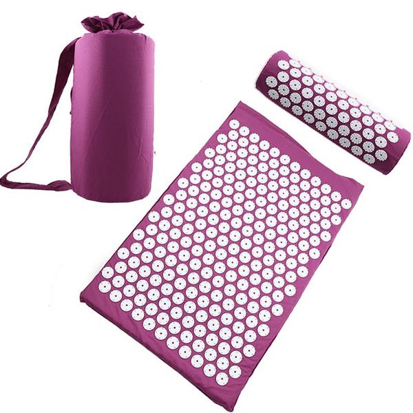 

точечный mat head neck назад массаж ног подушки подушка йог spike mat антистрессового иглоукалывания площадка игла массажер