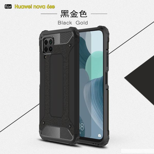 

rugged armor coque hard pc tpu shockproof case for huawei mate 30 v30 nova 6 se 5i 5t honor 9x 20i pro lite