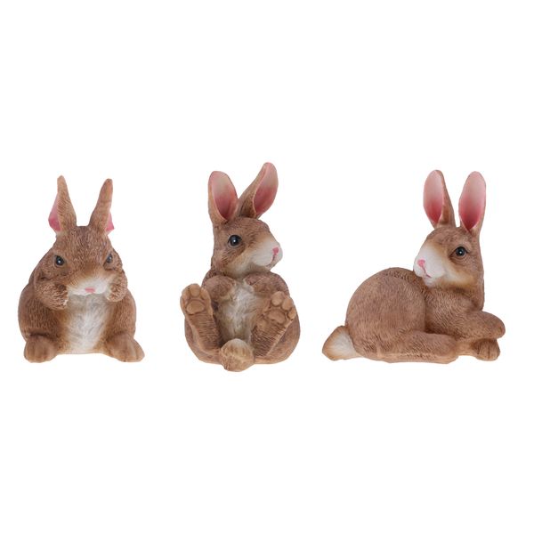 

3pcs/set rabbit fairy garden figurine crafts micro landscape decor diy gift