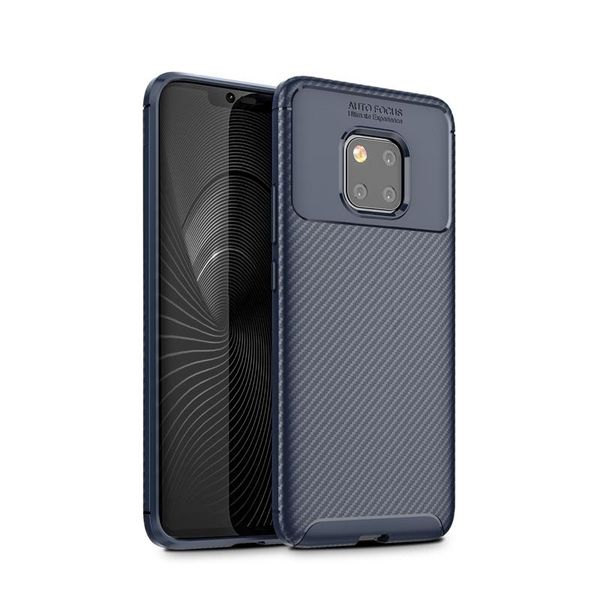 

luxury anti-fall tpu carbon fiber phone back cover frosted concise smart phone protective case for huawei mate 20 pro