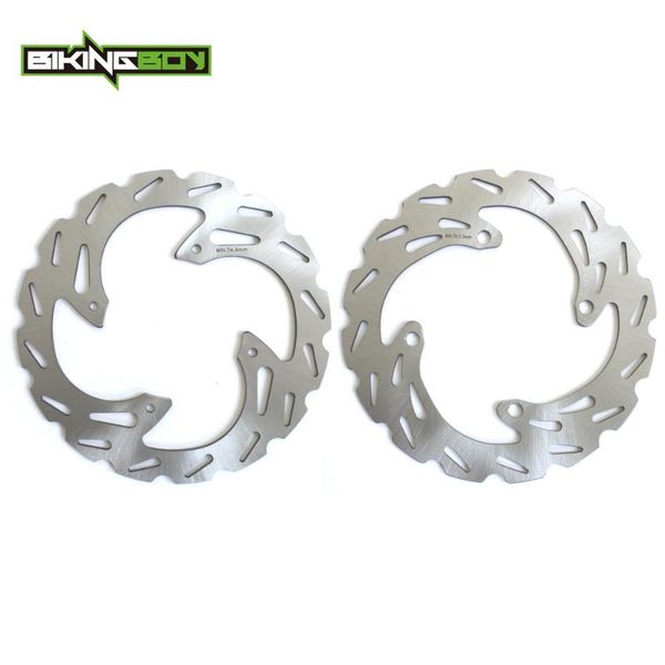 

bikingboy front rear brake discs rotors disks for kx 125 250 06-08 kx250f kx450f kxf kx-f 06-18 17 16 15 klx450r 07-19