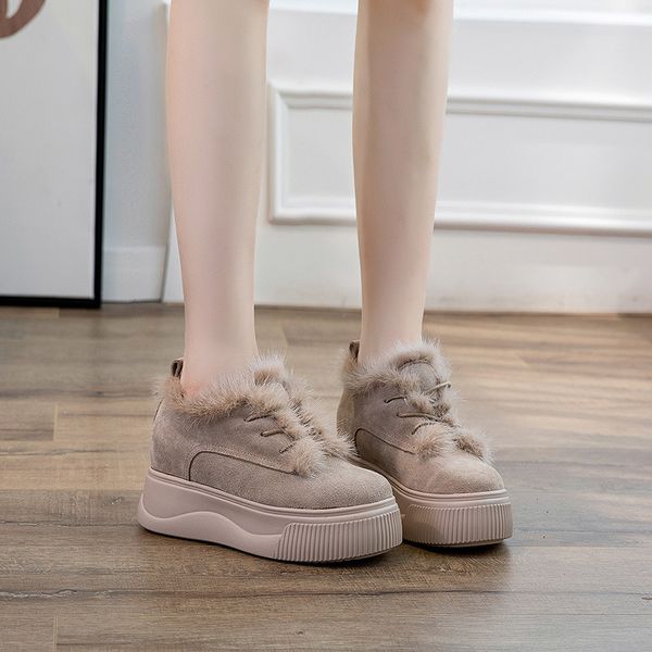 

swyivy genuine leather black shoes women winter boots short plush 2020 warm ankle boots for women platform snow booties ladies