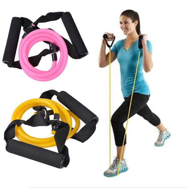 

calofe 1.2m elastic band rope yoga pull rope fitness resistance bands exercise tubes practical training yoga workout cordages