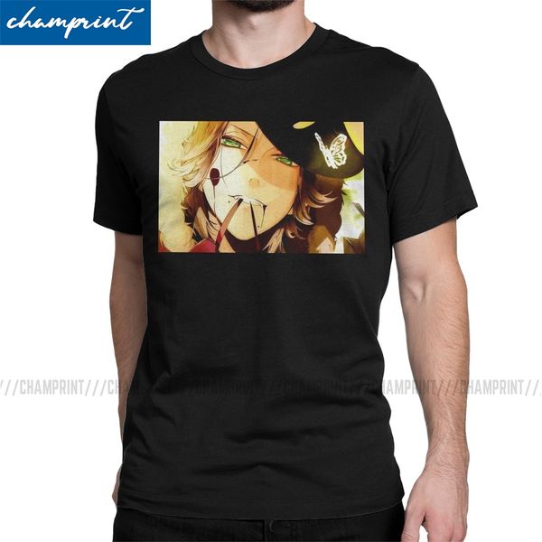 

laito sakamaki t-shirt men diabolik lovers vampire anime vintage 100% cotton tee shirt short sleeve t shirt printed