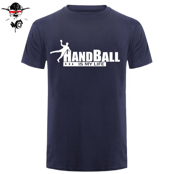 

handball is my life creative mens men t shirt t-shirt short sleeve o neck casual tshirt tee camisetas masculina