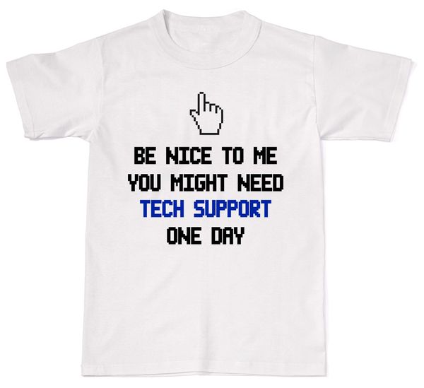 

2019 летняя мода hot sale men t shirt смешной tech support nerd mens новизна geek компьютер смарт женщин хлопок t-shirt t