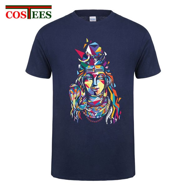 

promotion 2017 summer funny hindu shiva the god t shirts men short sleeve o-neck t-shirts premium cotton tee clothes china