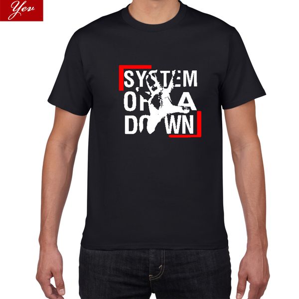 

harajuku new system of a down punk t shirt men new 100% cotton hop-hip tshirt men plus size streetwear nu-metal tees men