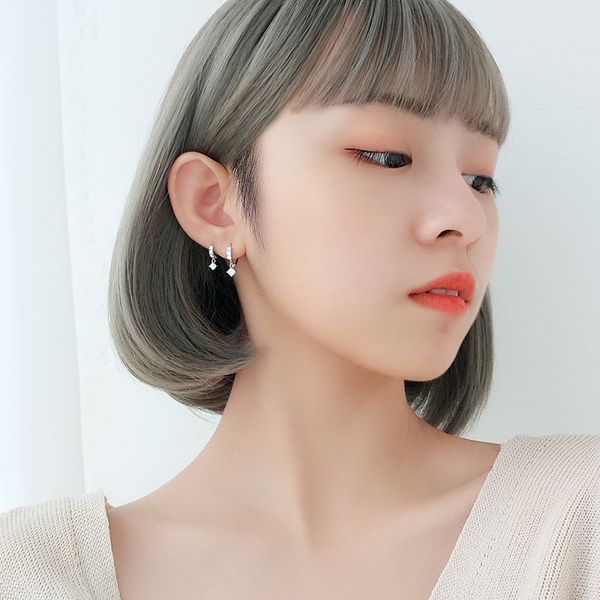 

other 925 sterling silver circle earrings temperament 2021 fashion hypoallergenic for female, Golden;silver