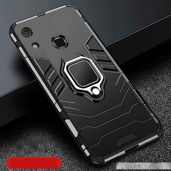 

honor 8a armor pc metal ring holder phone case for huawei y6s y 6s 2020 cover shockproof bumper-with fingerprint