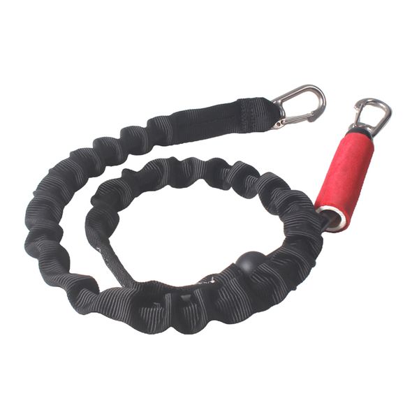 

kitesurfing leash bungee rope cord, kite leash & carabiner clips - easy to use