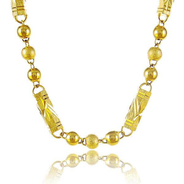 

24k gold color high imitation gold chain men necklaces jewelry wholesale, Silver